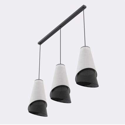 Hanglamp met kabel MODA 3xE27/15W/230V grijs/zwart