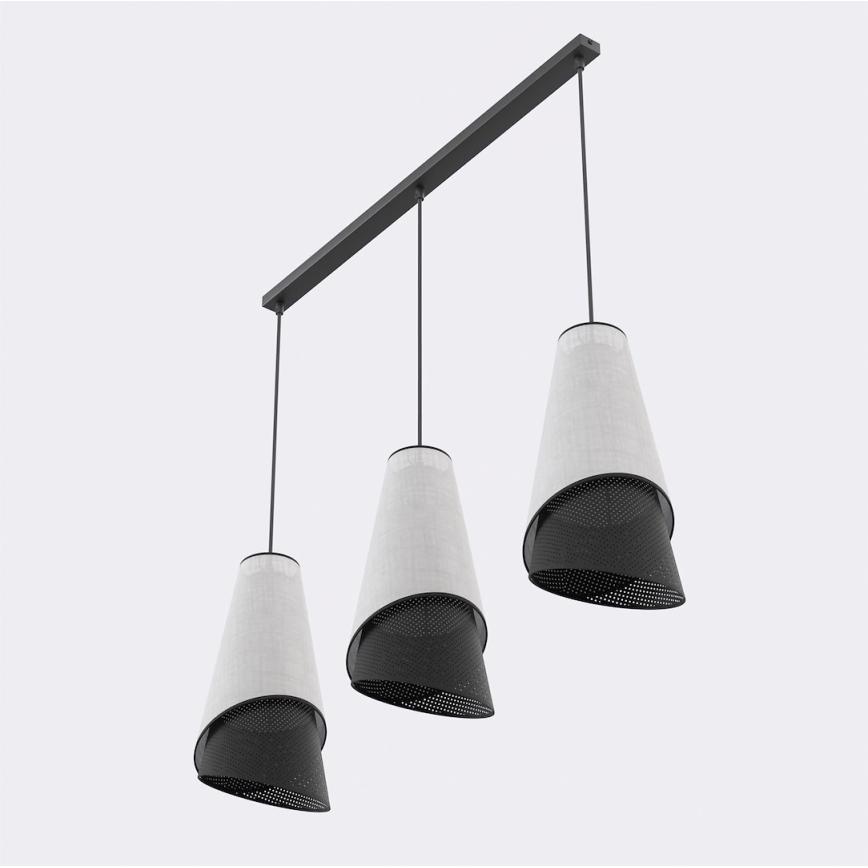 Hanglamp met kabel MODA 3xE27/15W/230V grijs/zwart