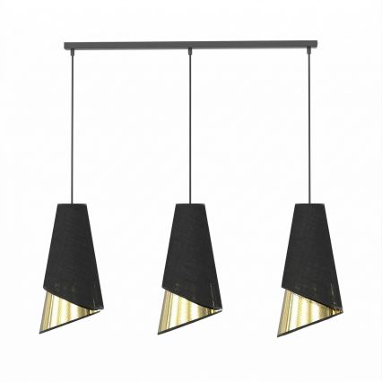 Hanglamp met kabel MODA 3xE27/15W/230V zwart/goud