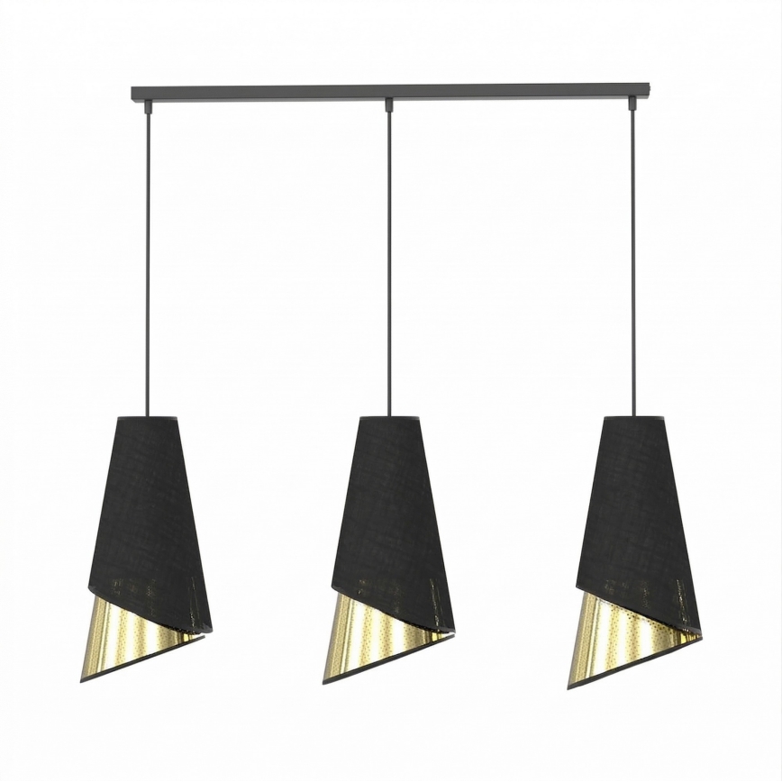 Hanglamp met kabel MODA 3xE27/15W/230V zwart/goud