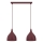 Hanglamp met kabel NOAK CLASSIC 2xE27/15W/230V bordeaux