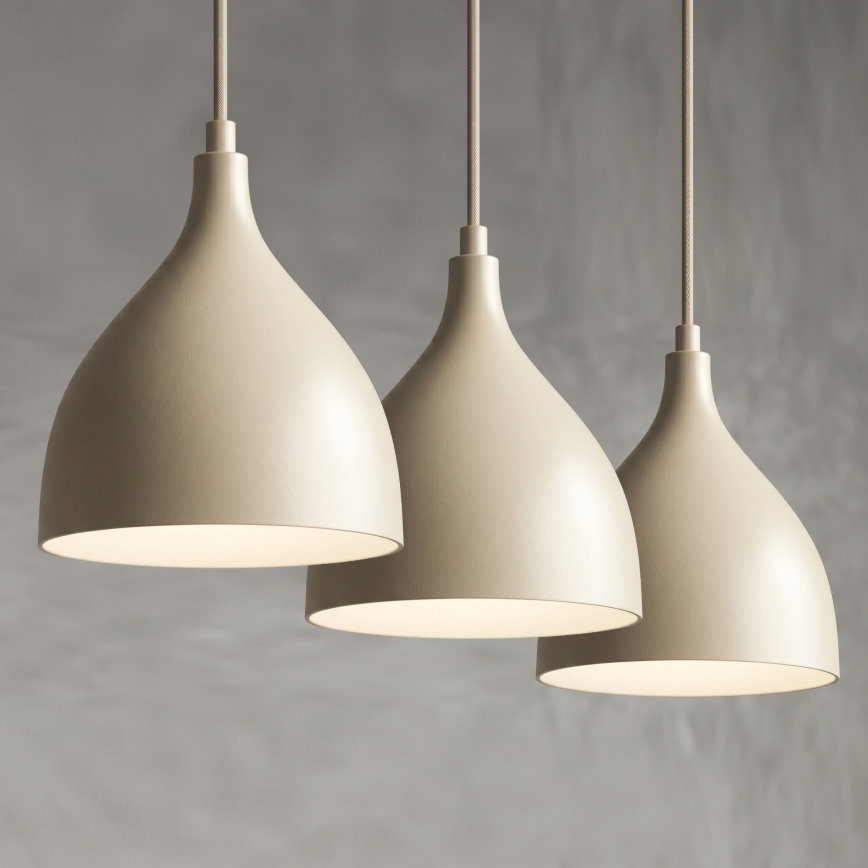 Hanglamp met kabel NOAK CLASSIC 3xE27/15W/230V beige