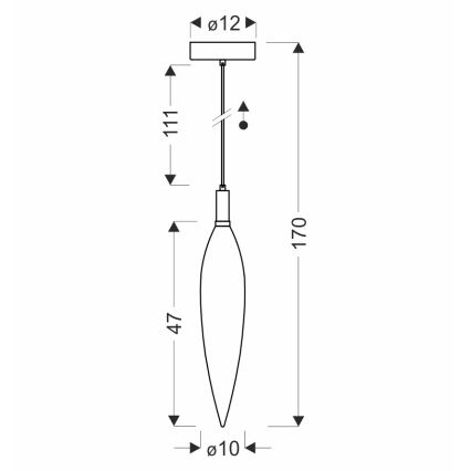 Hanglamp met kabel NORDIC 1xG9/5W/230V zwart chroom