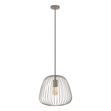 Hanglamp met kabel OVELLA 1xE27/15W/230V Ø 36 cm beige
