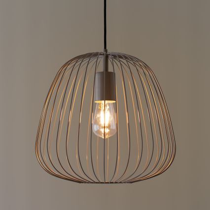 Hanglamp met kabel OVELLA 1xE27/15W/230V Ø 36 cm beige