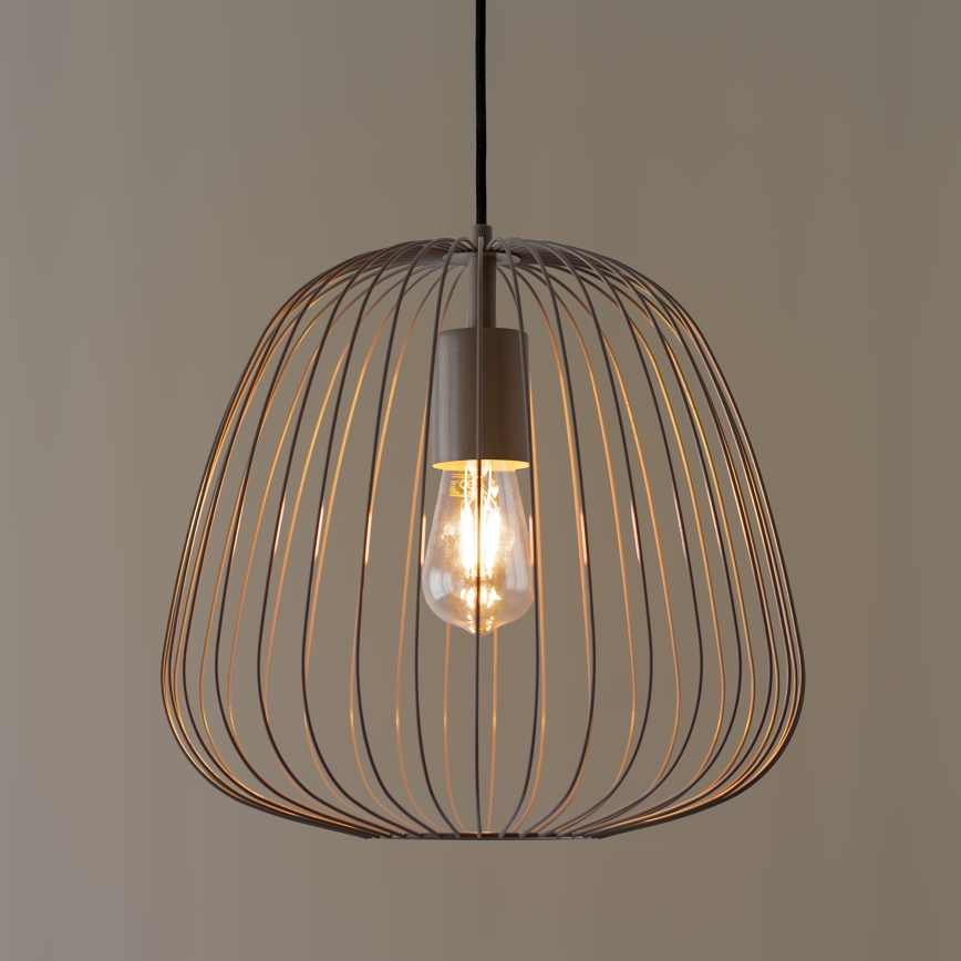 Hanglamp met kabel OVELLA 1xE27/15W/230V Ø 36 cm beige