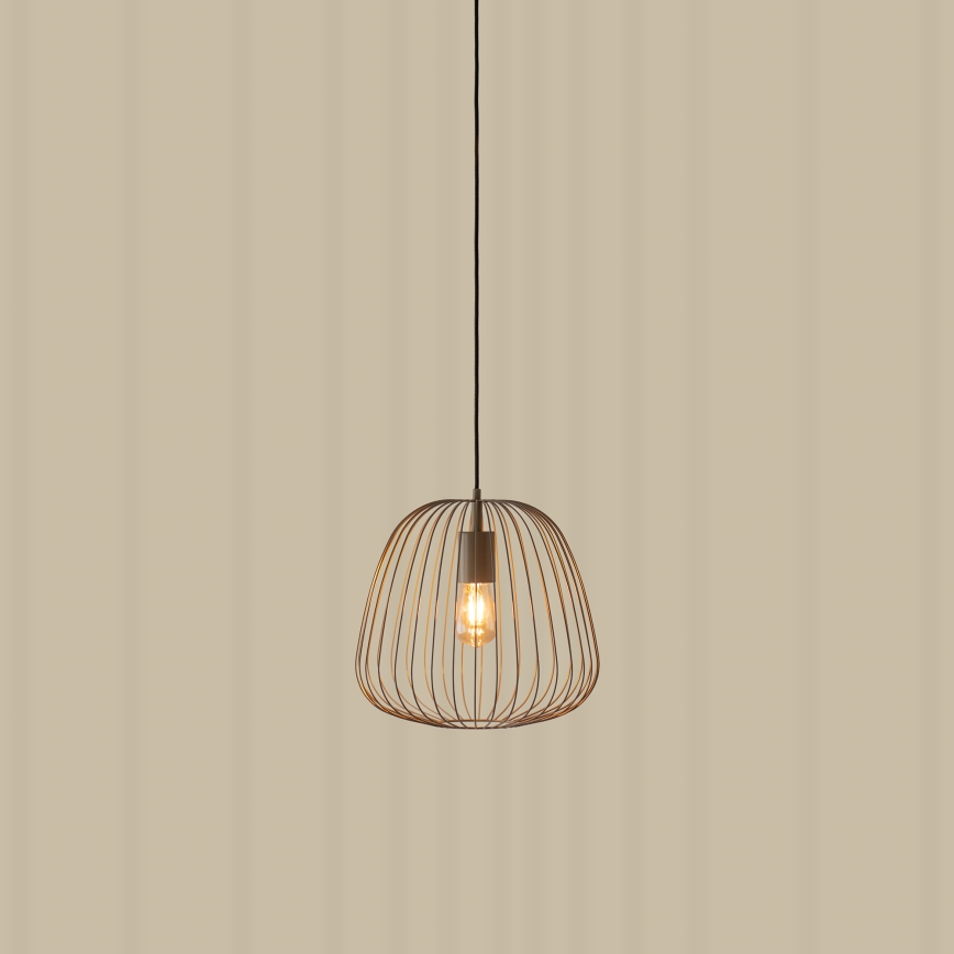 Hanglamp met kabel OVELLA 1xE27/15W/230V Ø 36 cm beige