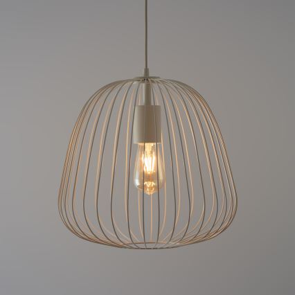 Hanglamp met kabel OVELLA 1xE27/15W/230V Ø 36 cm crème