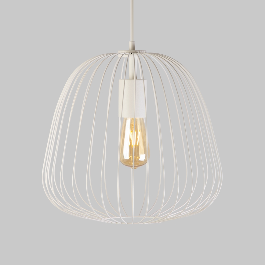 Hanglamp met kabel OVELLA 1xE27/15W/230V Ø 36 cm crème