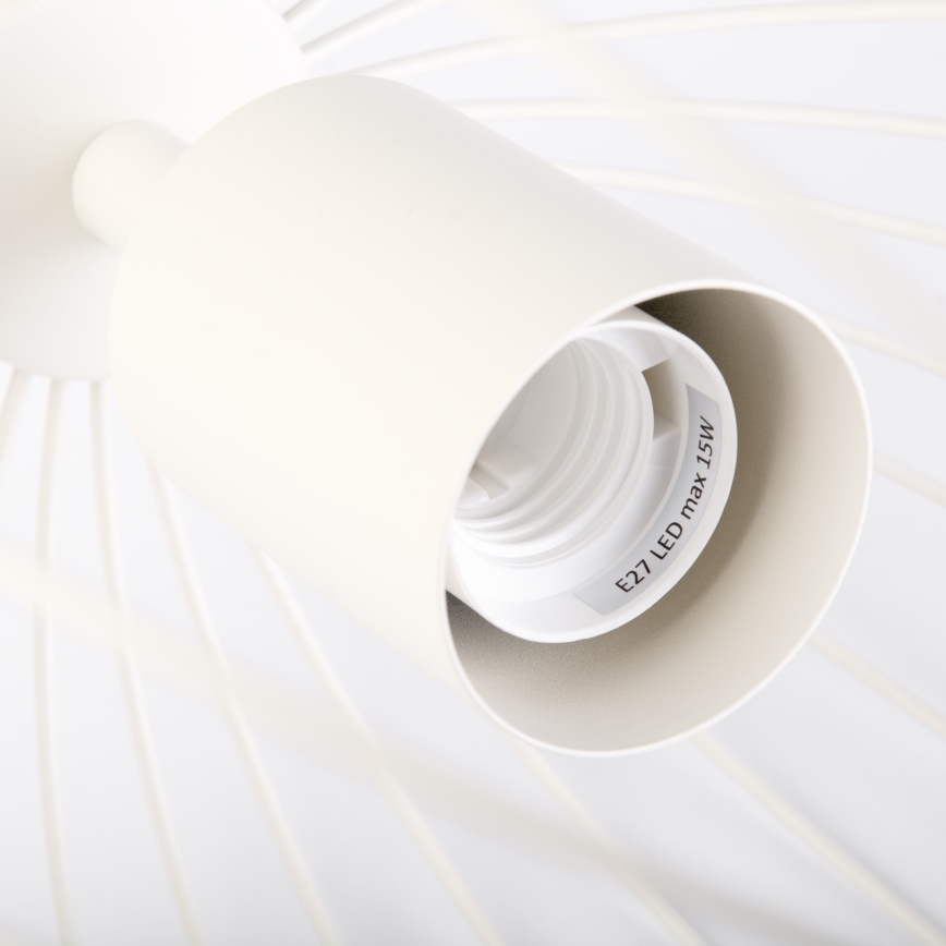 Hanglamp met kabel OVELLA 1xE27/15W/230V Ø 36 cm crème