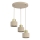 Hanglamp met kabel PARKLA 3xE27/15W/230V beige/goud