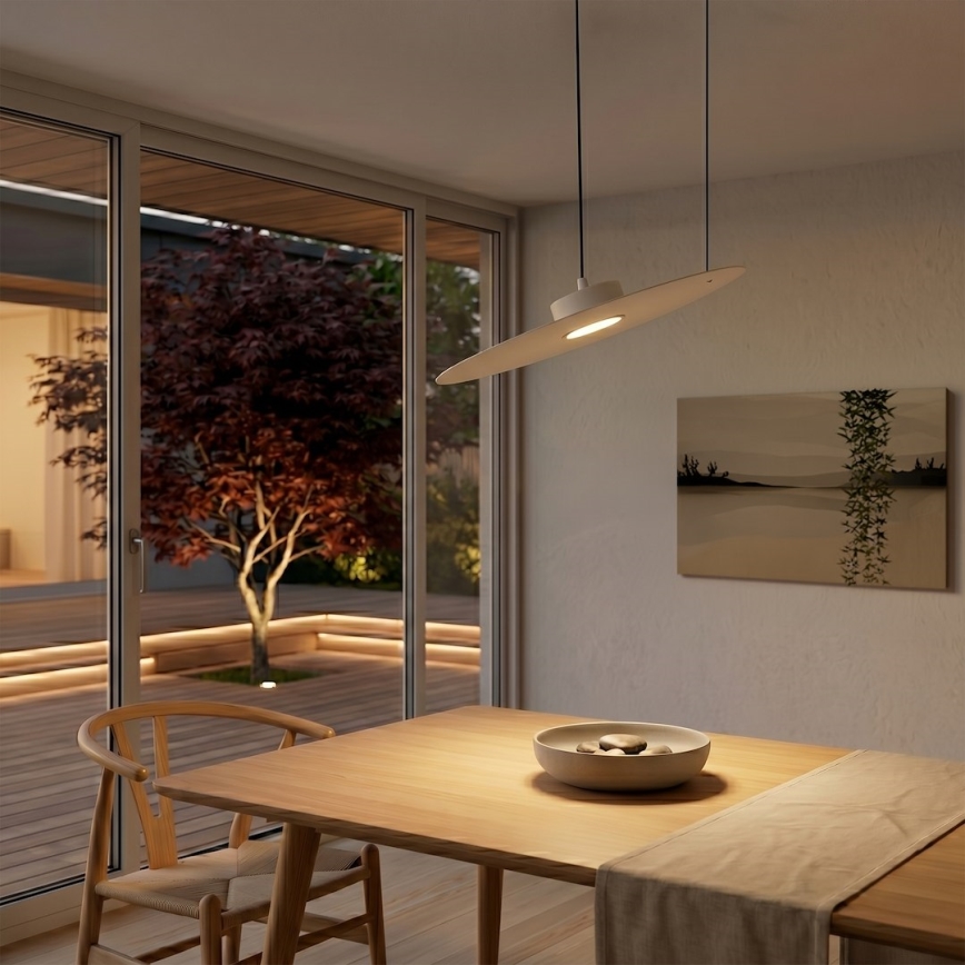 Hanglamp met kabel PIATTO 1xGX53/15W/230V Ø 45 cm beige