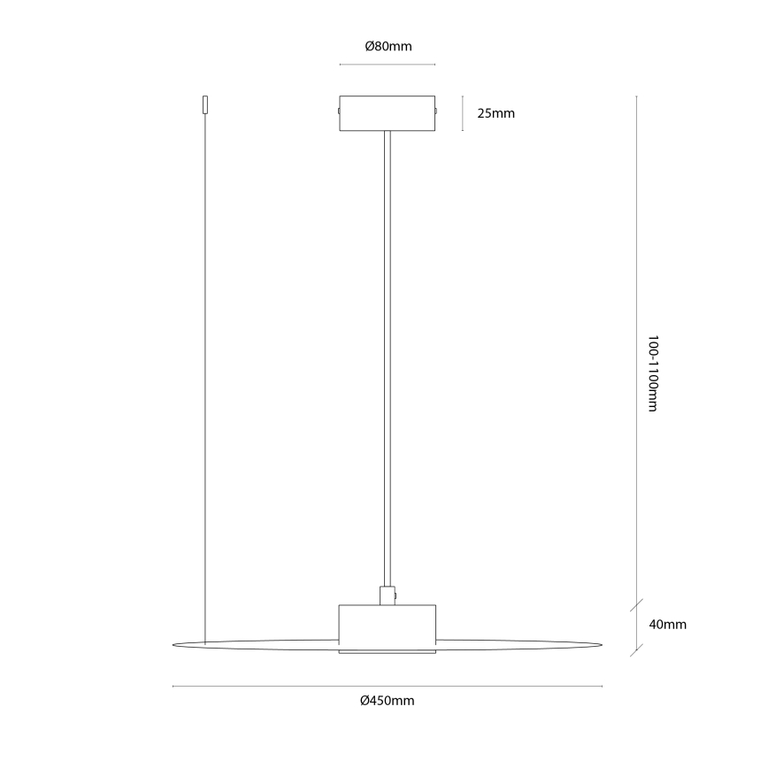 Hanglamp met kabel PIATTO 1xGX53/15W/230V Ø 45 cm beige