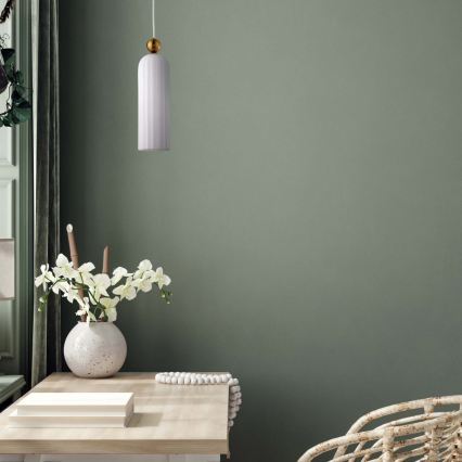 Hanglamp met kabel PIEGA 1xE14/40W/230V messing/wit