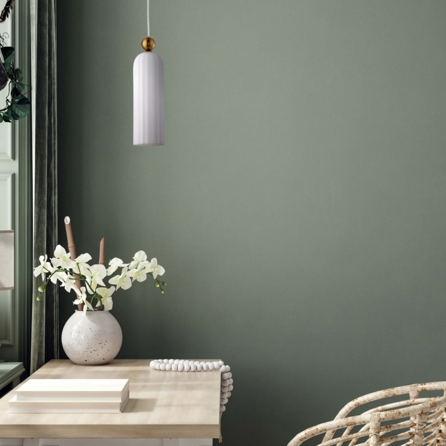 Hanglamp met kabel PIEGA 1xE14/40W/230V messing/wit