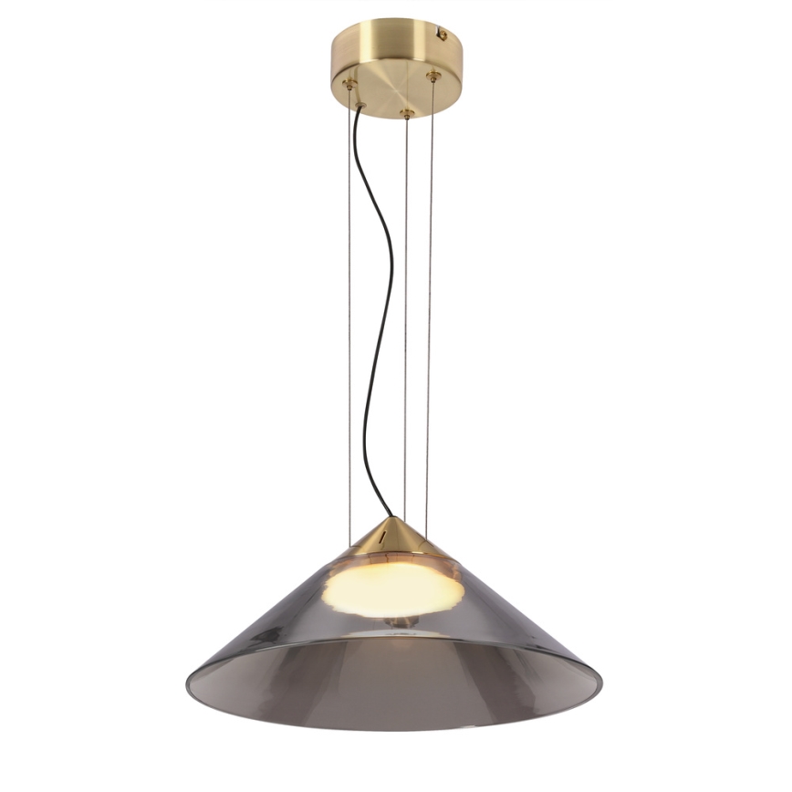 Hanglamp met kabel PRESTO 1xGX53/10W/230V Ø34 cm goud/rookgrijs