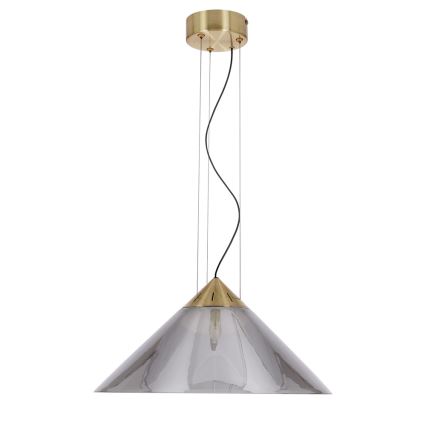 Hanglamp met kabel PRESTO 1xGX53/10W/230V Ø34 cm goud/rookgrijs