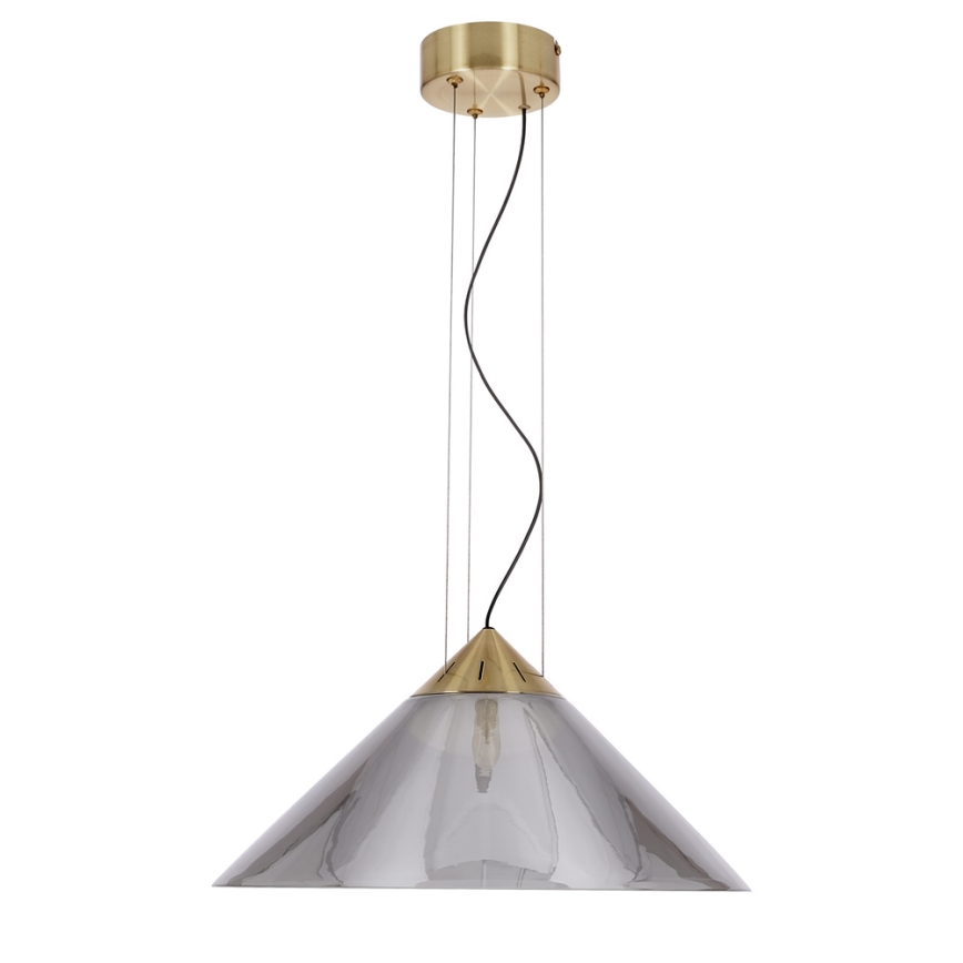 Hanglamp met kabel PRESTO 1xGX53/10W/230V Ø34 cm goud/rookgrijs