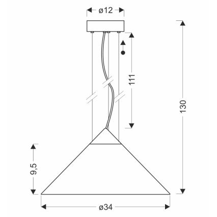 Hanglamp met kabel PRESTO 1xGX53/10W/230V Ø34 cm goud/rookgrijs