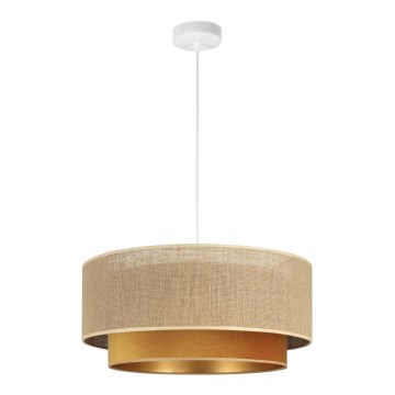 Hanglamp met kabel SARTA 1xE27/60W/230V Ø 45 cm koper/jute