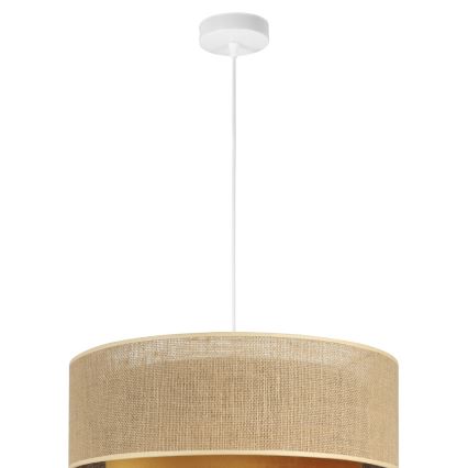 Hanglamp met kabel SARTA 1xE27/60W/230V Ø 45 cm koper/jute