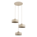 Hanglamp met kabel SELIA 3xE27/15W/230V beige