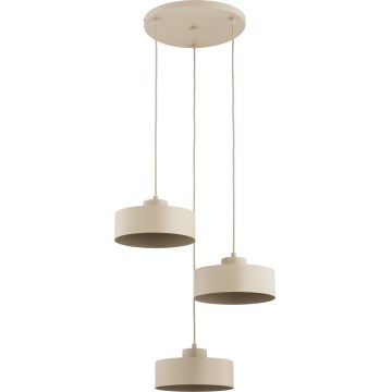 Hanglamp met kabel SELIA 3xE27/15W/230V beige