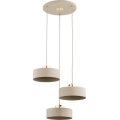Hanglamp met kabel SELIA 3xE27/15W/230V beige