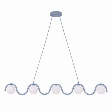 Hanglamp met kabel SINUS 5xG9/8W/230V blauw
