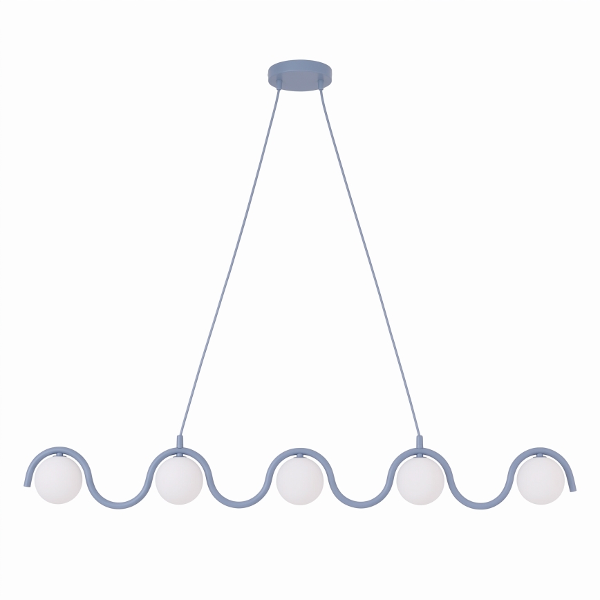 Hanglamp met kabel SINUS 5xG9/8W/230V blauw