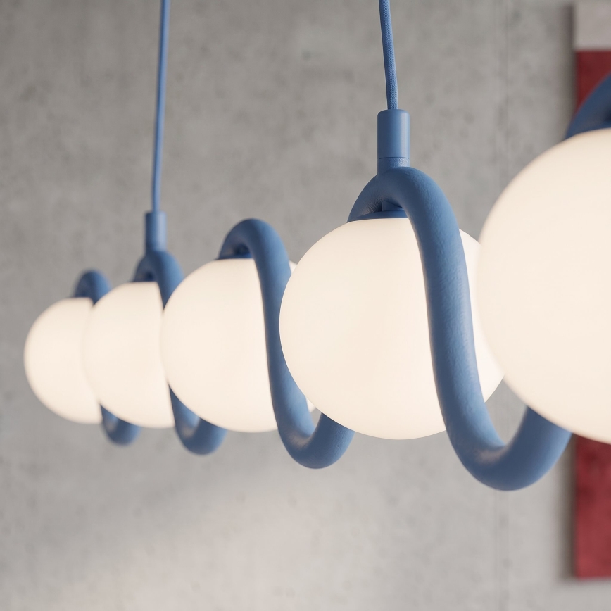 Hanglamp met kabel SINUS 5xG9/8W/230V blauw