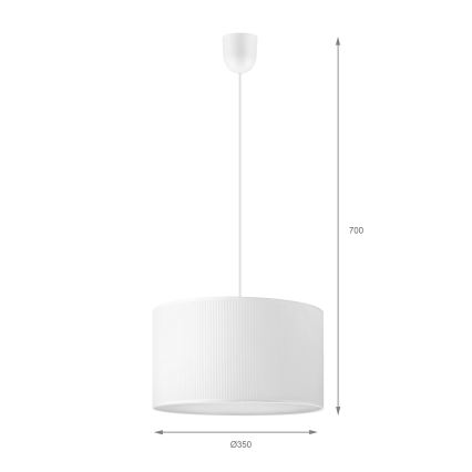 Hanglamp met kabel SIRJA PLISADO 1xE27/15W/230V diameter 35 cm wit