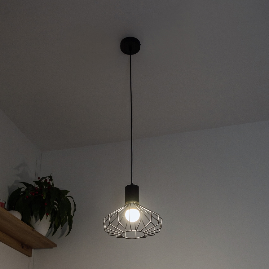 Hanglamp met kabel SOLANO 1xE27/15W/230V zwart/goud