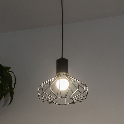 Hanglamp met kabel SOLANO 1xE27/15W/230V zwart/goud