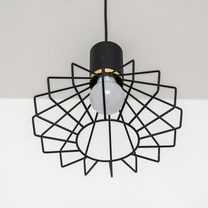 Hanglamp met kabel SOLANO 1xE27/15W/230V zwart/goud