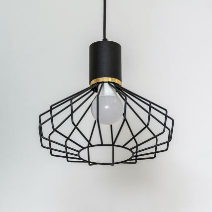 Hanglamp met kabel SOLANO 1xE27/15W/230V zwart/goud