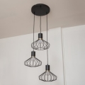 Hanglamp met kabel SOLANO 3xE27/15W/230V zwart/goud