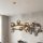 Hanglamp met kabel SOLARI 9xE14/15W/230V goud/rookzwart