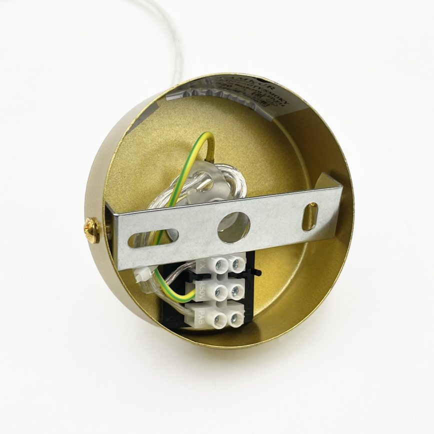 Hanglamp met kabel SOLARI 9xE14/15W/230V goud/rookzwart