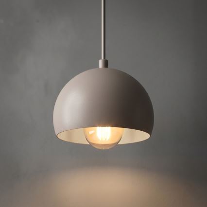 Hanglamp met kabel SOOL 1xE27/15W/230V Ø 15 cm crème