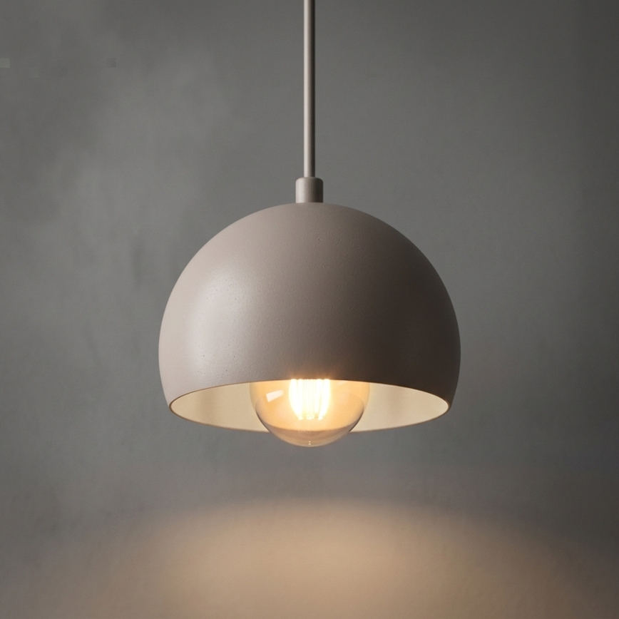 Hanglamp met kabel SOOL 1xE27/15W/230V Ø 15 cm crème