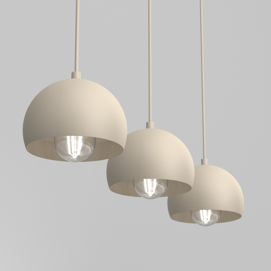 Hanglamp met kabel SOOL 3xE27/15W/230V beige