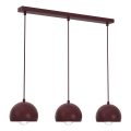 Hanglamp met kabel SOOL 3xE27/15W/230V bordeaux