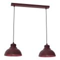Hanglamp met kabel SVEN 2xE27/15W/230V bordeaux