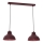 Hanglamp met kabel SVEN 2xE27/15W/230V bordeaux