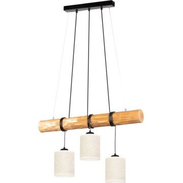 Hanglamp met kabel TRENO 3xE27/25W/230V dennenhout