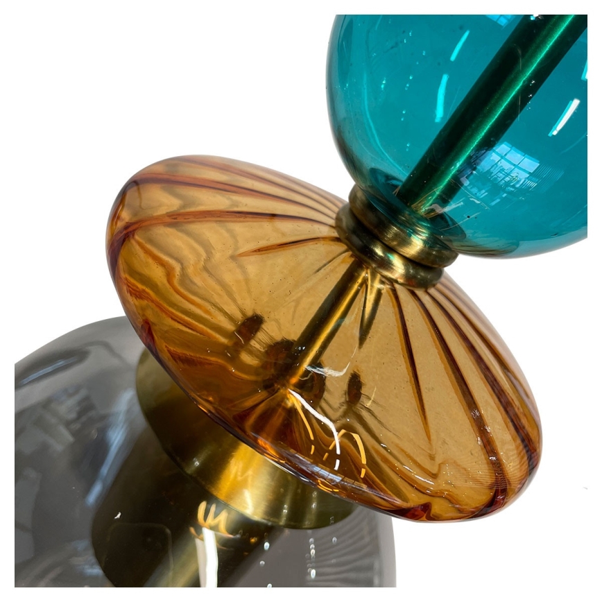 Hanglamp met kabel TROPEA 1xE27/15W/230V zwart/rookblauw/beige