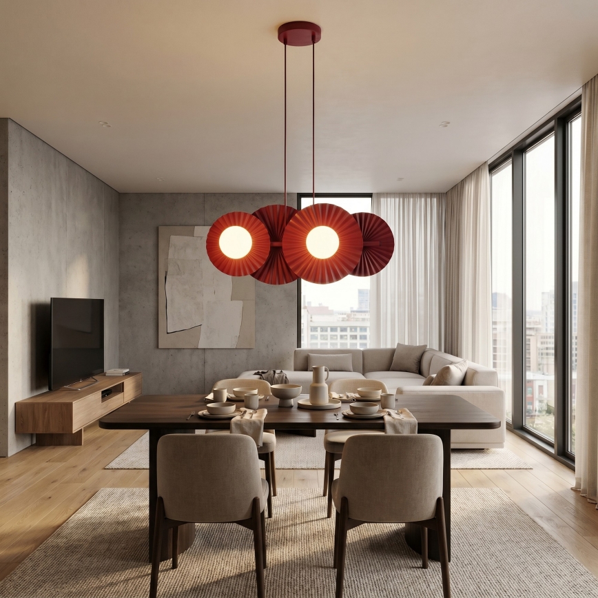 Hanglamp met kabel UMBRA 4xG9/8W/230V rood