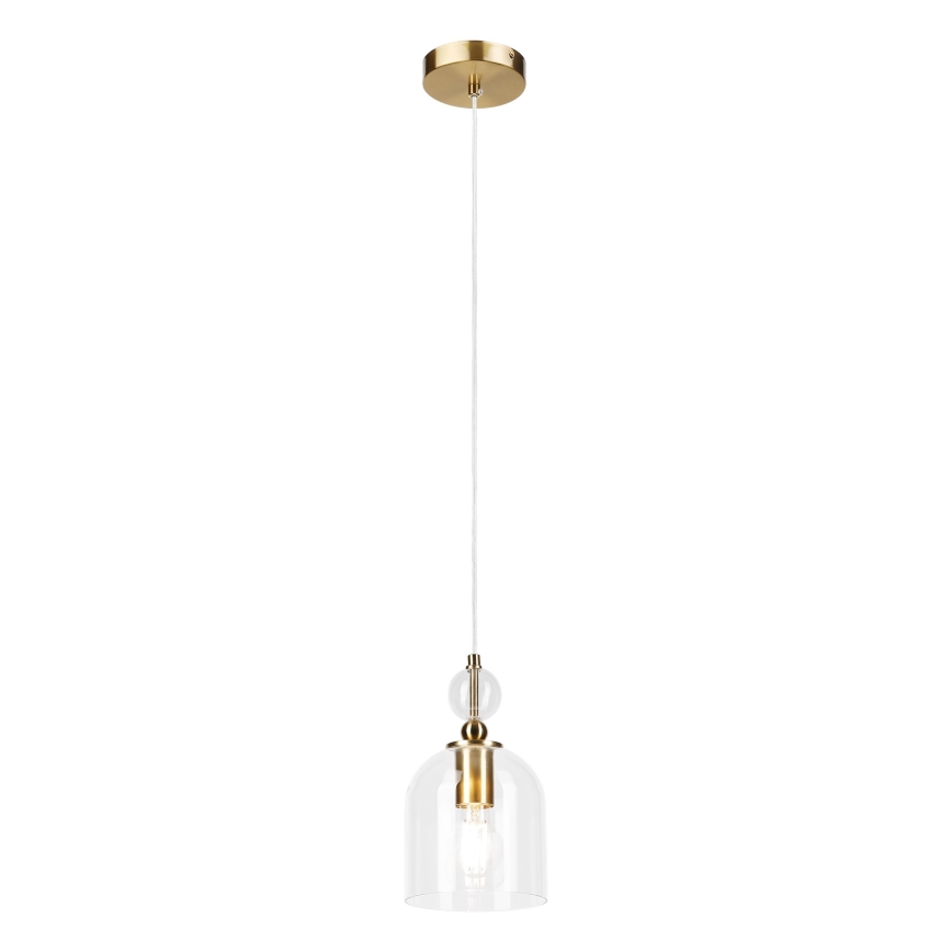 Hanglamp met kabel VELARE 1xE27/15W/230V goud/helder