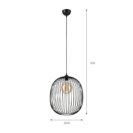 Hanglamp met kabel VELARE 1xE27/15W/230V goud/helder